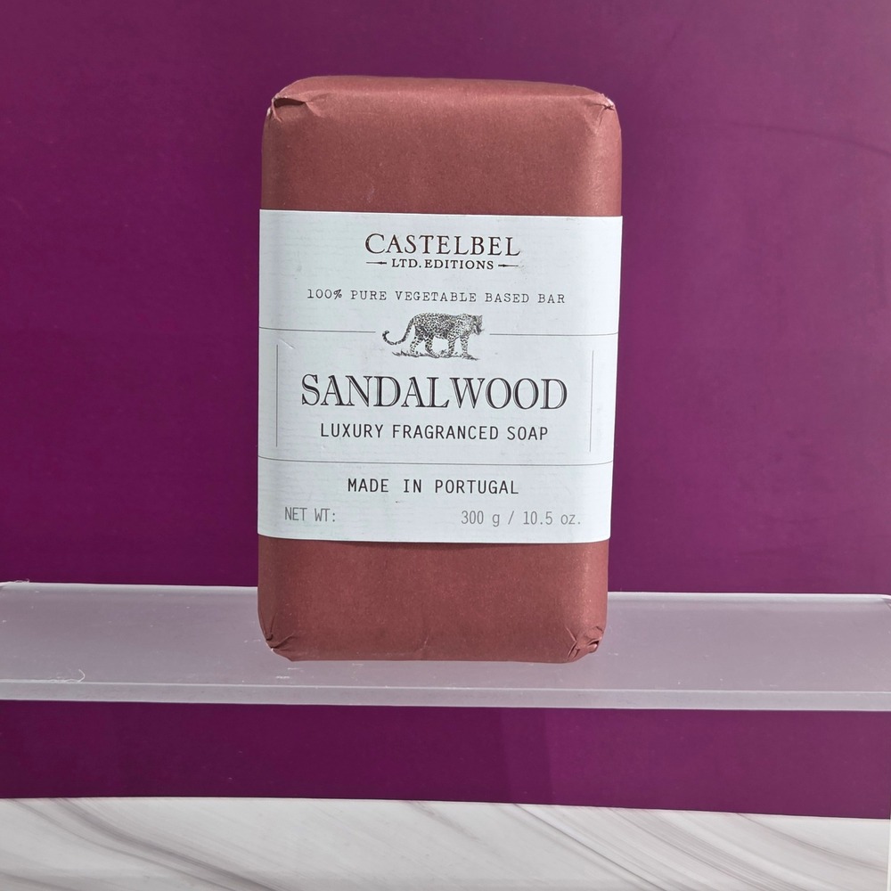 Castelbel Sandalwood Soap Unisex 10.5oz Vegetable Based Bar Luxury Made/Portugal
